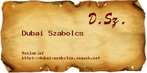 Dubai Szabolcs névjegykártya